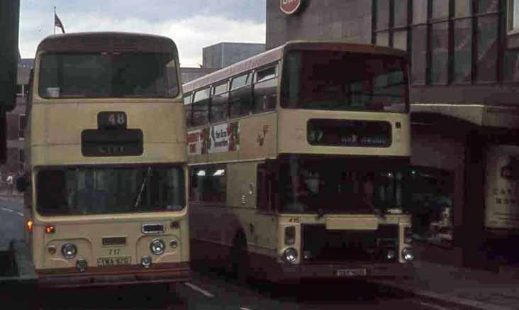 South Yorkshire PTE Leyland Atlantean Park Royal 717 & Volvo Ailsa VHMA 416